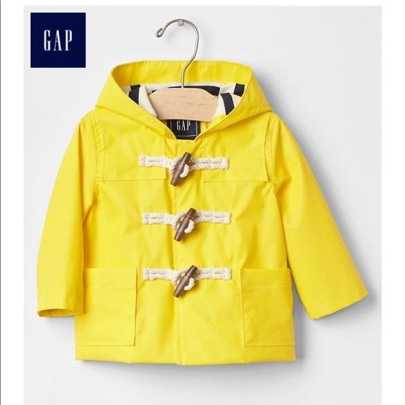 gap yellow rain jacket